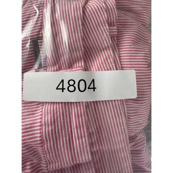 Ralph Lauren Active Plus Size 16W Striped Flat Front Shorts Pink Snap Button Zip - Picture 10 of 10